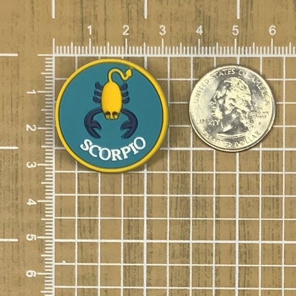 Scorpio Zodiac Croc Shoe Charms Jibbitz Astrology Boho Scorpion - Picture 2 of 4